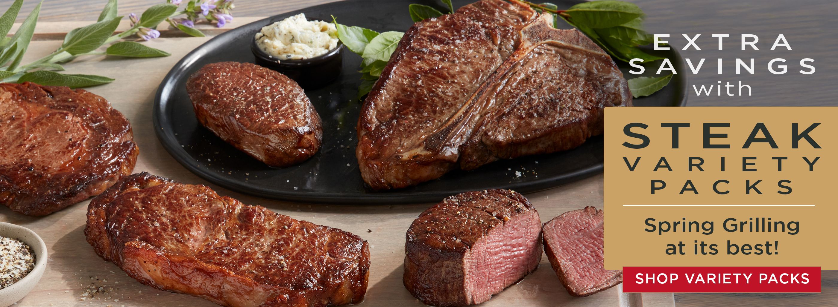 Extra savings with steak variety packs.