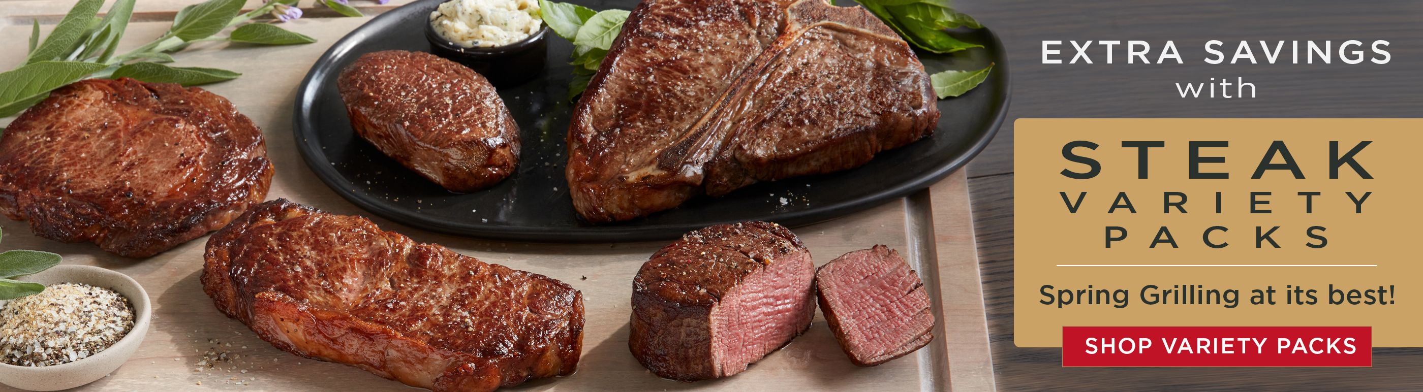 Extra savings with steak variety packs.