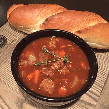 Beef, Beer and Bacon Soup recipe